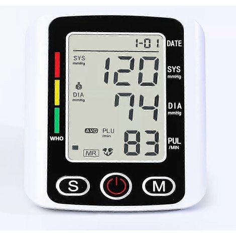 Tensiomètre numérique automatique parlant au poignet avec grand écran LCD