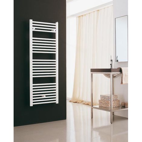 Sèche-Serviettes Eau Chaude 619W ALTERNA Priméo Vertical Mural 1658X400mm Blanc - 3551908 (1/3)