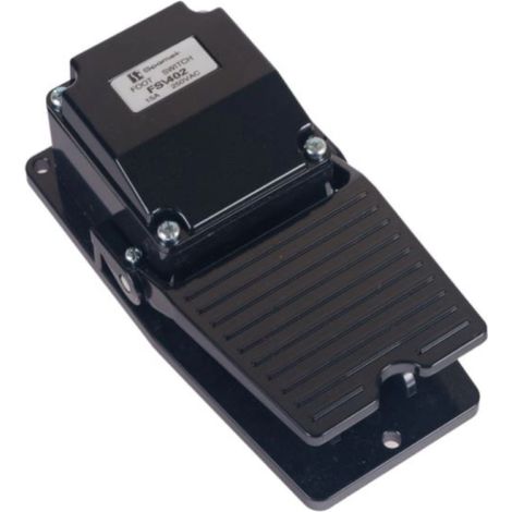 Interruptor de pedal 200x100 de aluminio negro (1NO/1NC) 15A FS402