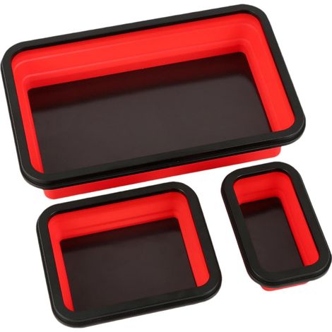 Ensemble De Plateaux À Boulons Magnétiques-organisateur D'outils De Mécanicien, Ensemble De Plateaux De Pièces Magnétiques, Ensemble De Plateaux À Outils En Silicone Avec 3 Tailles Différentes (1/5)