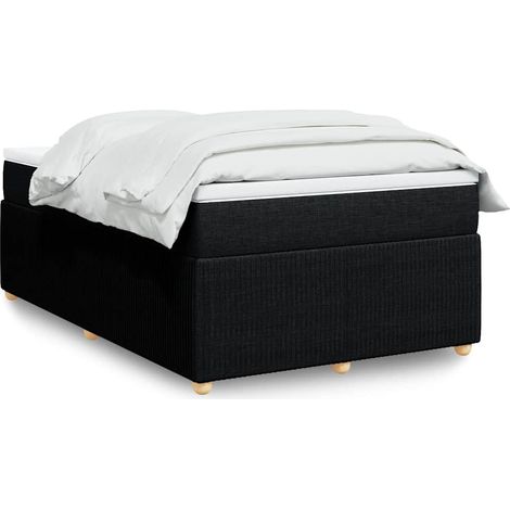 Boxspringbett mit Matratze Schwarz 120x190 cm Stoff