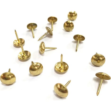 BULLETTA TAPPEZZIERE OTTONATA CON TESTA DIAMETRO 10 MM (1/2)