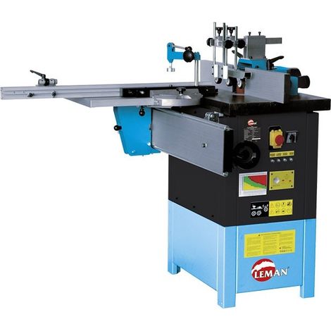 Leman – Toupie à bois 2800W monophasée – Moteur asynchrone – Table en fonte d’acier avec sortie d’aspiration – Chariot de tenonnage – TOU030 (1/2)