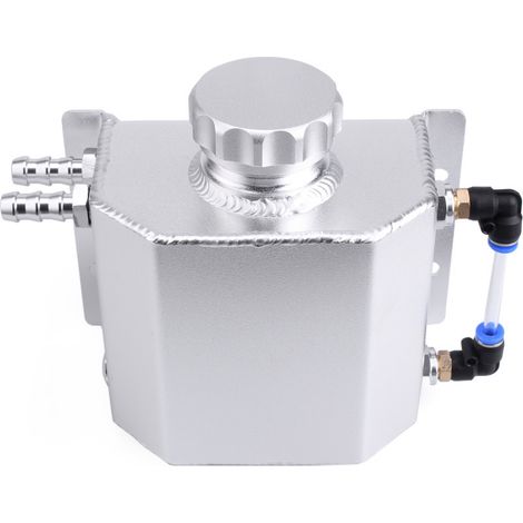 Car modification parts 1L square oil vent can 2L exhaust gas recovery can overflow can - OCC037 Silver (1L) (1/4)