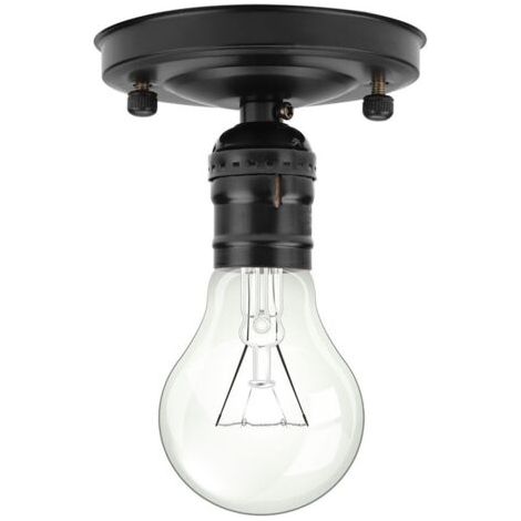 Ensemble de luminaires Suspendus, Vintage Support de Plafond Industriel Vintage E26 / E27 Pendant Ampoule Lampe à vis Prise luminaire Suspendu