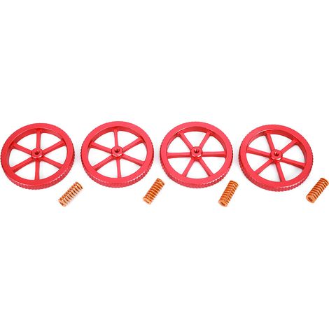 Set mit 4 Handnivellierungsmuttern aus Aluminiumlegierung mit Feder, kompatibles Ender-Ersatzteilset, 3D-Druckerzubehör, präzise Bettnivellierung, robuste Ersatzteile (1/5)