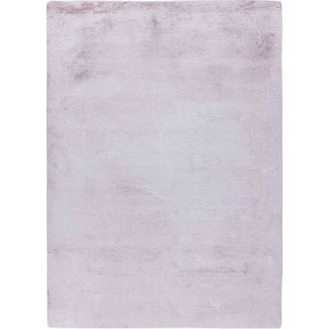 Tapis à Poils Longs Uni "Saika" Rose & Blanc 80 x 150 cm (1/5)