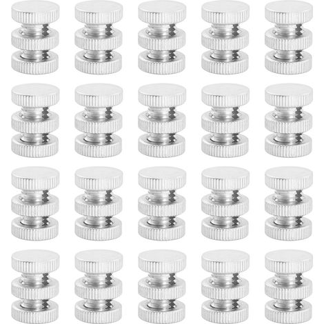 Lot de 20 connecteurs de clôture électrique en alliage d\'aluminium pour fil de clôture électrique, boulon fileté à fente (1/5)