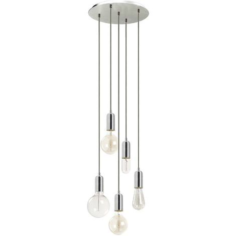 Suspension A TU ESTILO E27 5x60W Chromé (1/4)