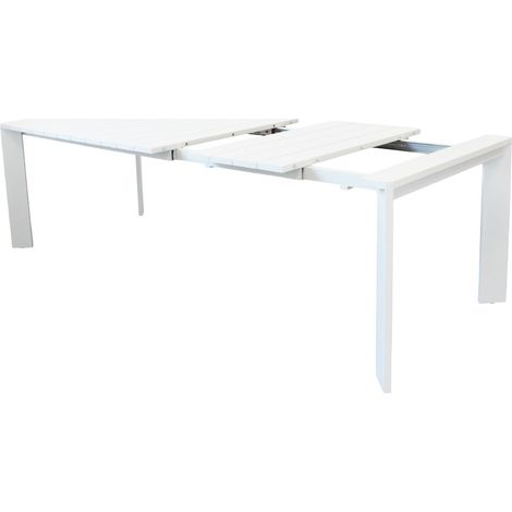 IMPACTO - tavolo allungabile in alluminio 150/200 bianco o antracite (1/4)