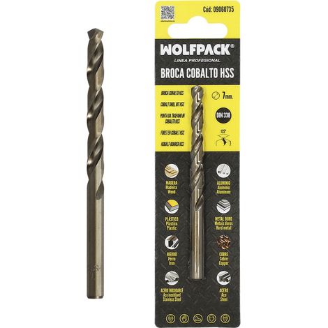 Broca cilíndrica Ø7mm fabricada en cobalto HSS DIN 338 (Blíster de 2 unidades) (1/5)