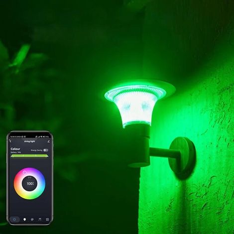 Lanterne Solaire Connectée Murale UFO RGBW IP65 - SILAMP (1/2)