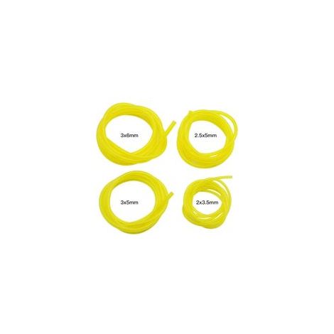 Lot de 4 tuyaux d'essence 1.5m – Diamètre intérieur 3mm, extérieur 6mm – Matériau PU résistant – Pour tondeuses et tronçonneuses (1/5)