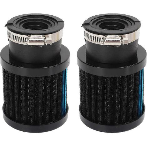 Deux filtres à air coniques à clip pour protection moteur à haut débit pour motos, compatibles avec les buses de carburateur de 28 mm à 48 mm, noirs. (1/5)
