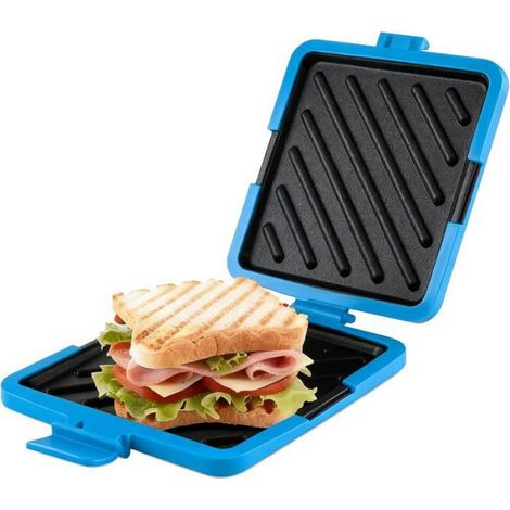 Silikon-Backplatte für die Mikrowelle – Brotmühle – Antihaftbeschichtet und wiederverwendbar – Blau – 16 x 16 x 3 cm (1/5)