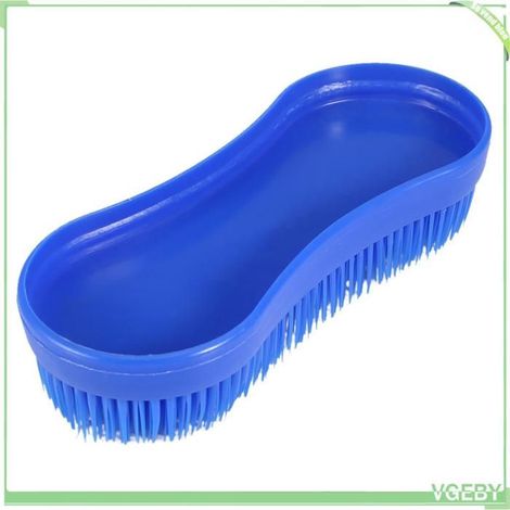 Brosse de toilettage pour chevaux - FAFEICY - Modèle compact - Silicone portable - Dents rondes douces - Massage apaisant (1/4)