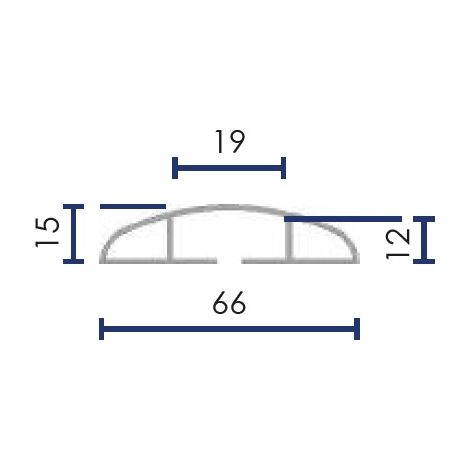 Protector cable suelo CPB655, 66x15, 5m  Metalworks 758136974 (1/2)