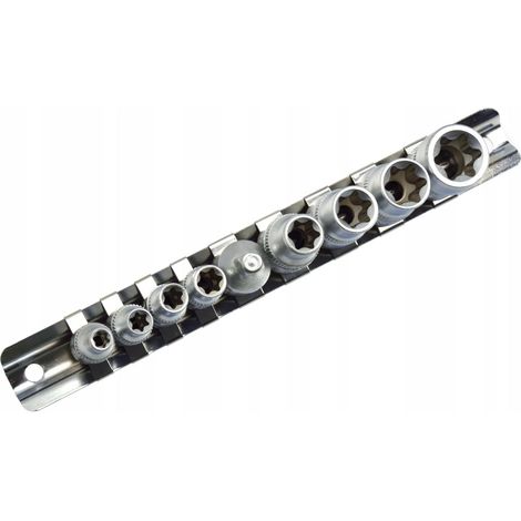 Geko Juego de puntas de llaves TORX 9 piezas metálicas