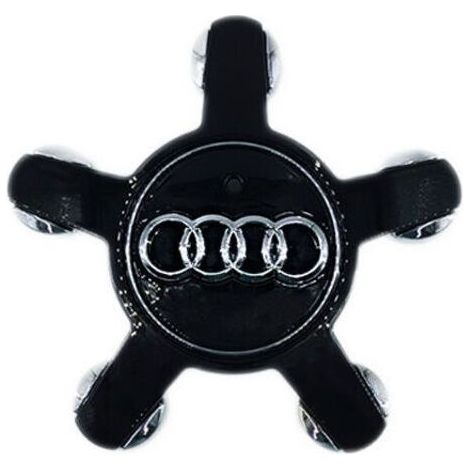 HOXILEELEO - AIPERQ Lot de 4 enjoliveurs centraux pour Audi A3 A4L A5 A6L A8L Q3 Q5, 135 mm, noir. (1/5)