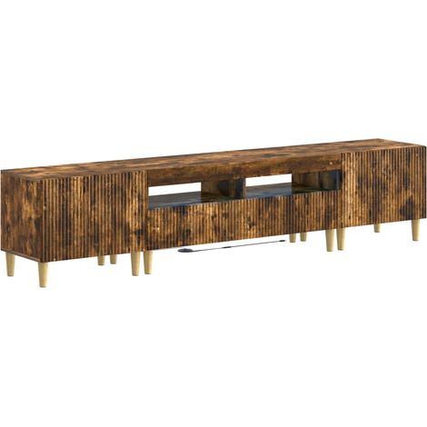 Maison Exclusive - Mobile TV LED a 5 pezzi ARNHEM Rovere Fumo Legno ingegnerizzato (1/5)