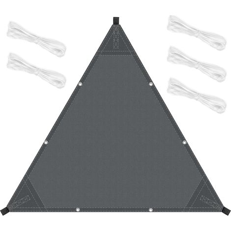 Voile d'ombrage Imperméable Triangle 2x2x2m Bords Droits Toile d'ombrage avec 95% Protection UV Convient pour Les Terrasses,Jardins,Anthracite (1/5)