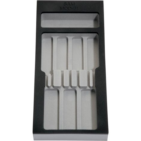 Plateau à outils SAM, Mousse, largeur 180mm, longueur 405mm, Hauteur 40mm ( Prix pour 1 )