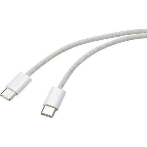Trywise Câble USB USB-C® mâle, USB-C® mâle 3.00 m blanc torsadé par paire RF-6056880 V561173 (1/4)