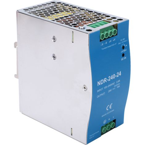 Alimentation à découpage BERM sur rail DIN, variateur PLC, armoire électrique, capteur NDR24024 100-240 V CA (1/5)
