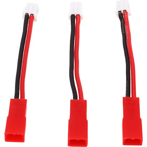Lot de 3 adaptateurs PH2.0 vers JST pour véhicule chenillé AXIAL SCX24 1/24 (pièce de rechange) (1/5)