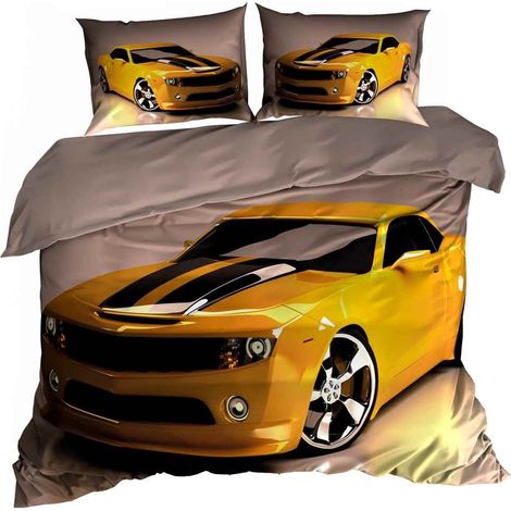 Biancheria da letto in raso di cotone 3D 200x220 cm Camaro (1/3)