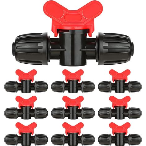 Kit de Vannes de Commutation pour Irrigation Goutte à Goutte, Tube PE 16 mm, Raccords Barbelés commutation d'irrigation, Vannes de Connexion pour Tuyau, pour Jardin, Agriculture et Serres (1/5)