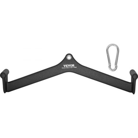 Barras Extraíbles para Máquina de Cable 58,5x14x17 cm Barra de Tracción para Tríceps Mango Recubierto de Goma para Entrenamiento de Fuerza de Espalda Barra en V Barra en T para Gimnasio (1/5)