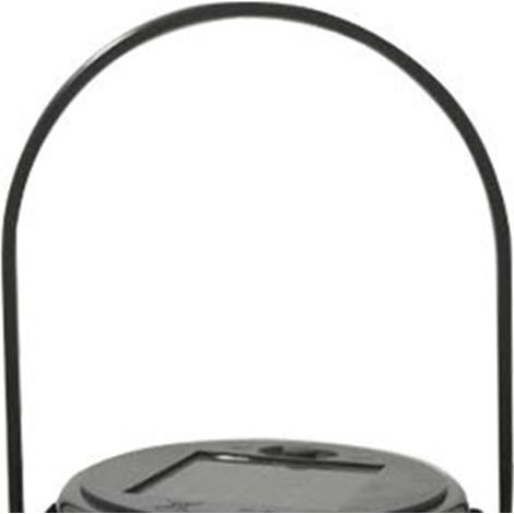Lampe solaire suspendue en fer noir ajouré, lanterne portable d'extérieur pour la décoration de jardin, pelouse et terrasse GZ 0032, éclairage paysager (1/3)