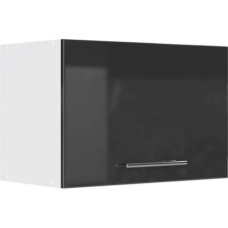 Pensile da cucina Fame-Line, Antracite lucido, 60 cm Piatto, Vicco