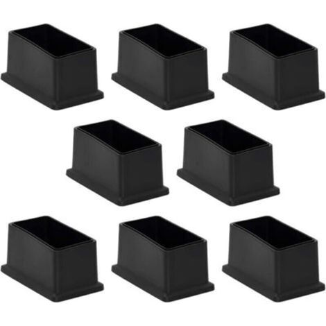 Lot de 8 embouts rectangulaires pour pieds de chaise en PVC non marquants - Protection du sol 25 x 50 mm (1" X 2")
