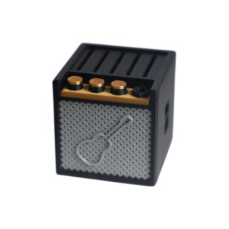 Caja para guardar púas de guitarra, accesorio decorativo de escritorio con forma de altavoz, regalo