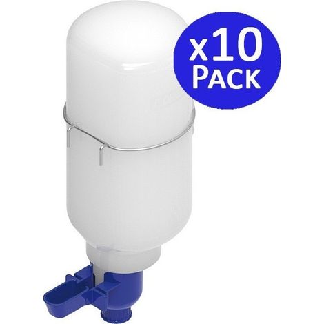 Pack 10 Bebedero para palomas 2 litros plástico blanco  Duradero y práctico (1/5)