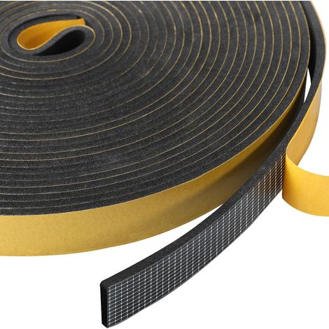 Joint en bande d'étanchéité auto-adhésive 20mm (L) X 3mm (E),Joint Fenêtre Isolation, Joint Porte de Mousse Adhésive,Ruban de Mousse Isolant pour Portes et Fenêtres, Total 10M (1/5)