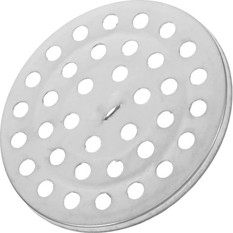 Couvercle de Drain Grille Moderne et Élégante Rond en Acier Inoxydable Argenté Installation Facile Anti-blocage pour Salle de Bain Cuisine (1/5)
