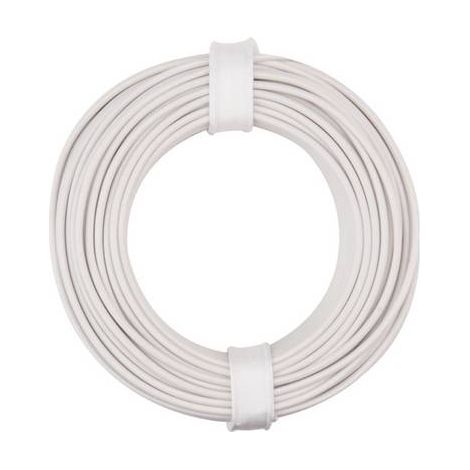 Donau Elektronik Cable eléctrico blanco 10 metros 1x0,25 mm²