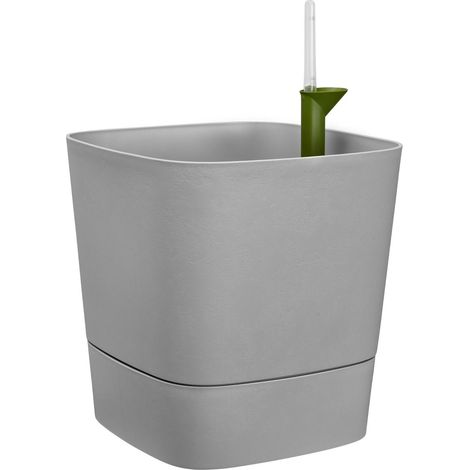 Pot Aqua Care Carré 38cm Arrosage Intégré, Design Carré - Elho