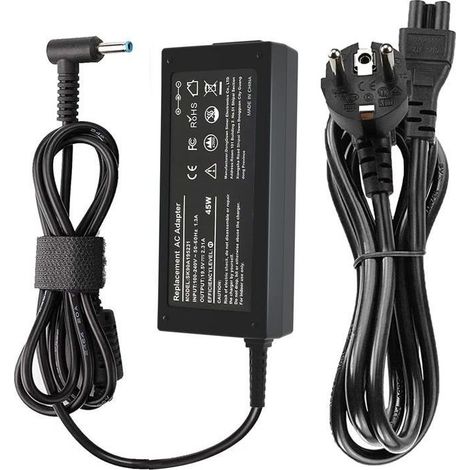 Chargeur HP Ordinateur Portable 45W 19.5V 2.31A pour HP Stream 11 13 14 HP 15 Notebook PC Series Pavilion HP 740015-003