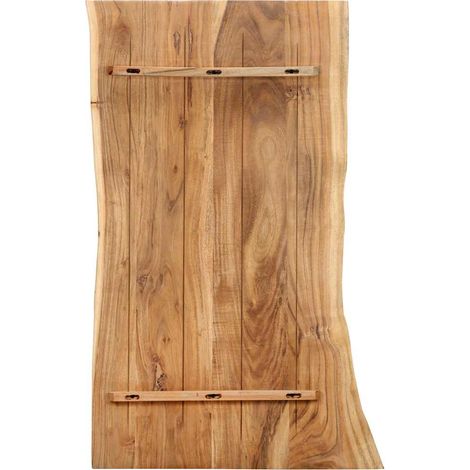 Piano del Tavolo Piano Scrivania in Legno Massello di Acacia 100x(50-60)x2,5 cm DAS738498 (1/5)