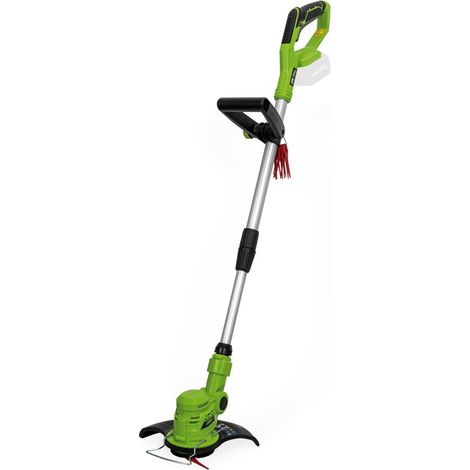 Coupe-bordure à batterie 20V – 20 lames en caoutchouc silicone – Manche télescopique 1,12 / 1,42 m – Tête de coupe pivotante – Vito Garden