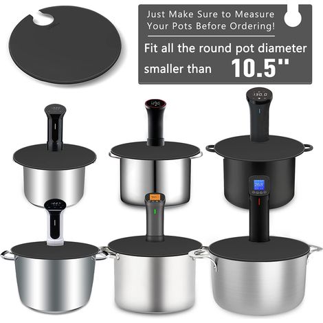 Silikon-Vakuumdeckel für Sous-vide-Garen, ideal für Kochtöpfe. (1/4)