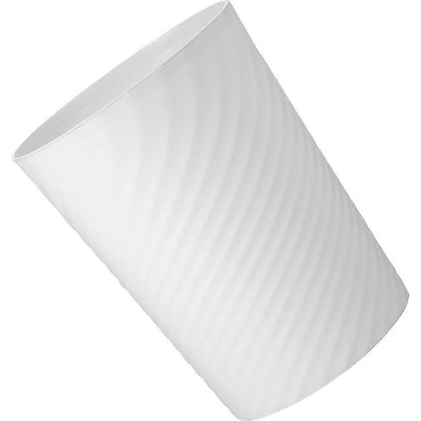 Poubelle blanche, idéale pour les bureaux et les chambres, sans couvercle, à large ouverture, de conception compacte, facile à nettoyer, pratique et fonctionnelle, convient également aux salles de bai (1/5)