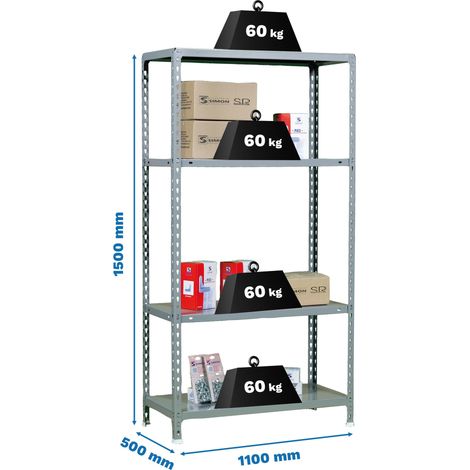 simonrack Écoclick Superplus Metallregal grau robust