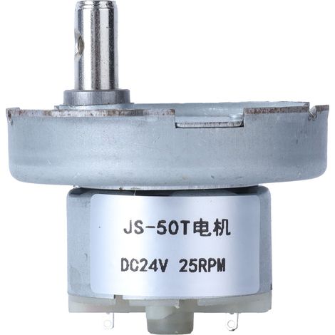 Moteur DC 24V à réduction de vitesse mini 25RPM 4W JS-50T, accessoires pour machines micro-mécanismes (1/5)