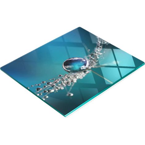 Tablero de vidrio elegante y duradero con estampado de diente de le贸n, 60x52 cm.