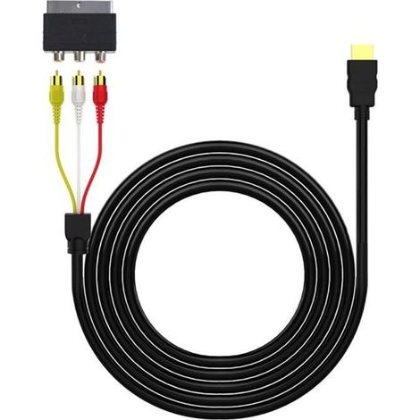 vidéo haute définition 1080p compatible hdmi vers câble péritel 3rca av (1/4)